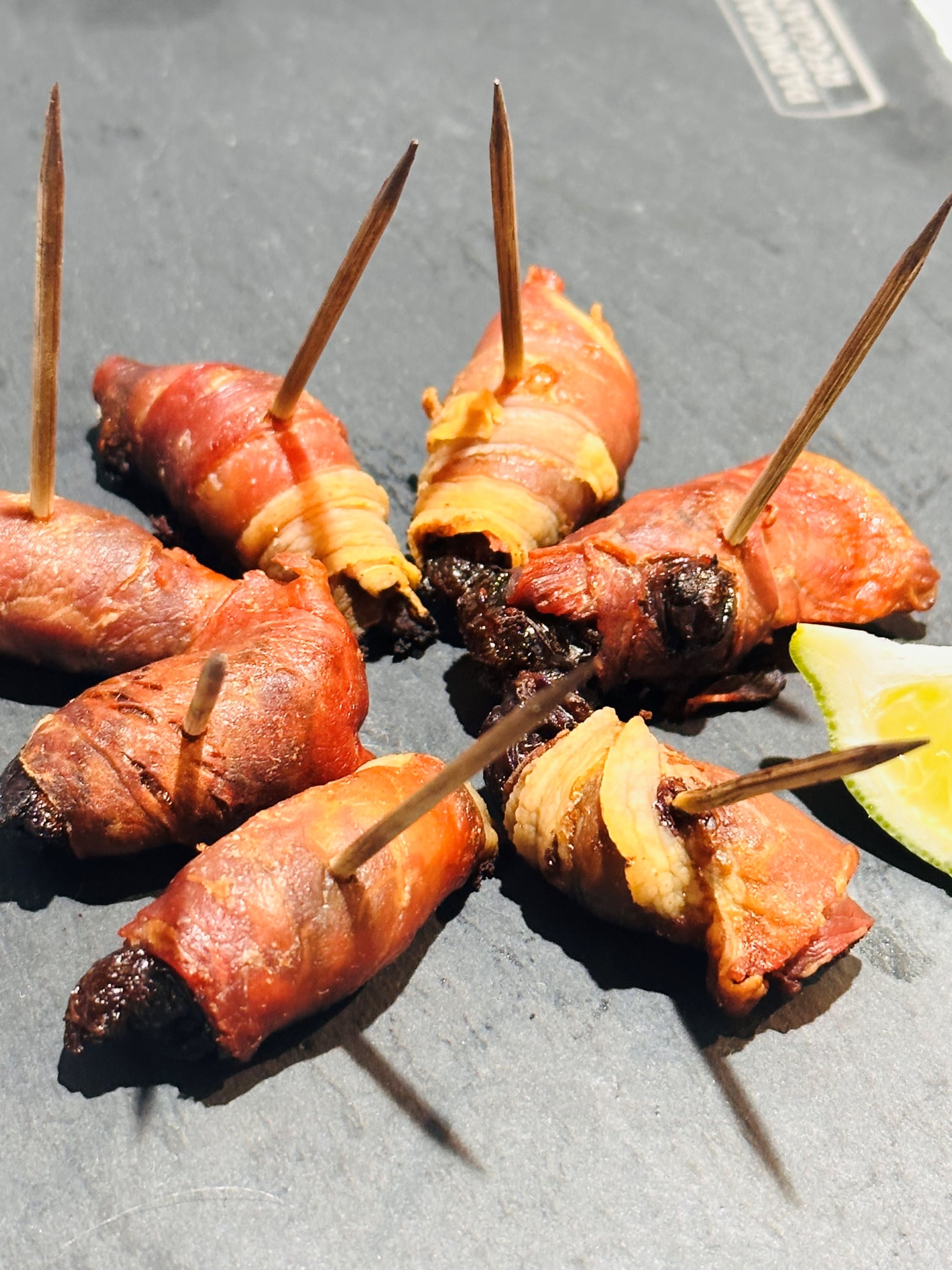 Dried Plum Wrapped in Prosciutto